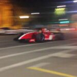 Vintage Ferrari FXX, F40 LM, 599XX e F1 saindo do Adelaide Motorsport Festival