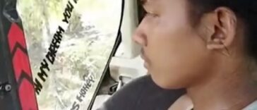 E venha aqui fora, por que não sai do veiculo?