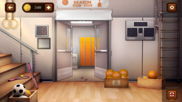 Escape from School: Desafio do ginásio. A princípio, neste desafio você deve colocar um número de bolas dentro de uma caixa.