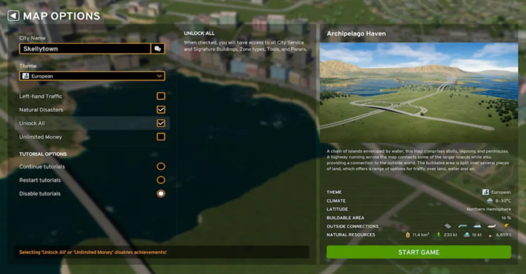 Cities Skylines 2 dinheiro ilimitado! Map options